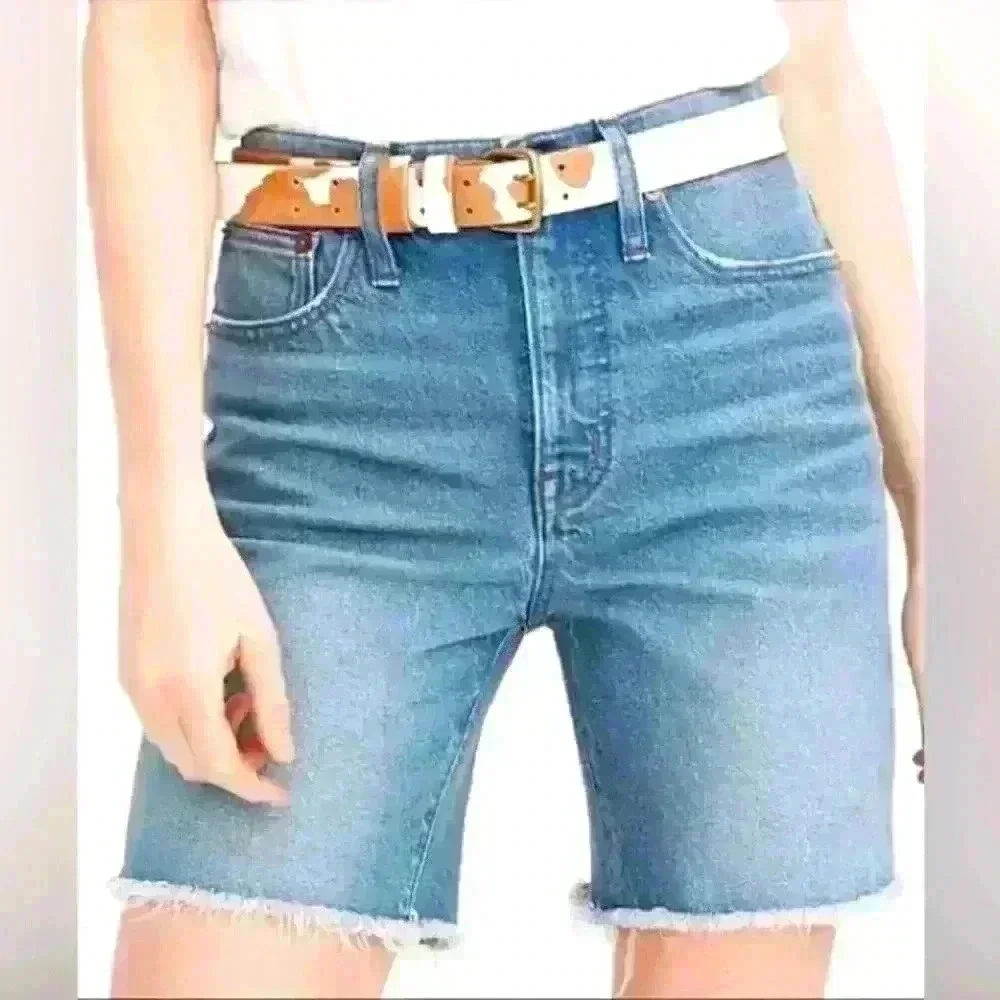 Madewell High-Rise Mid-Length Denim Shorts In Bonet Wash- Size 31